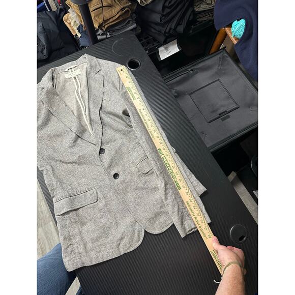 Rag & Bone Blazer Cotton Linen Blend Grey Heather Size 38 Preppy Office Designer - Picture 6 of 13